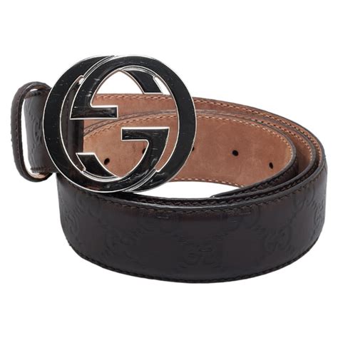 gucci 201799-480199 leather belt|unisex Gucci belt.